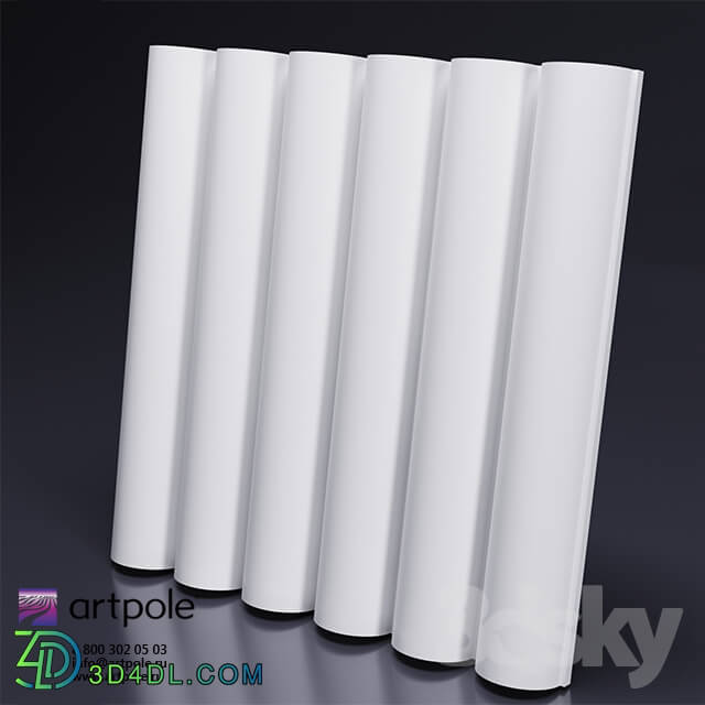 Decorative plaster - Gypsum TUBE 3d panel from Artpole