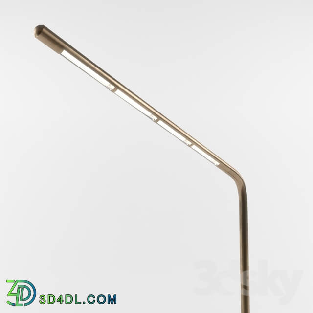 Floor lamp - Three-legged lamp - Antique Brass