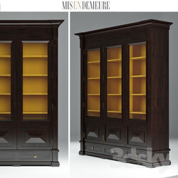 Wardrobe _ Display cabinets - BOOKCASE ORSAY COLLAPSABLE F. PALISSANDRE INS. OCHRE 