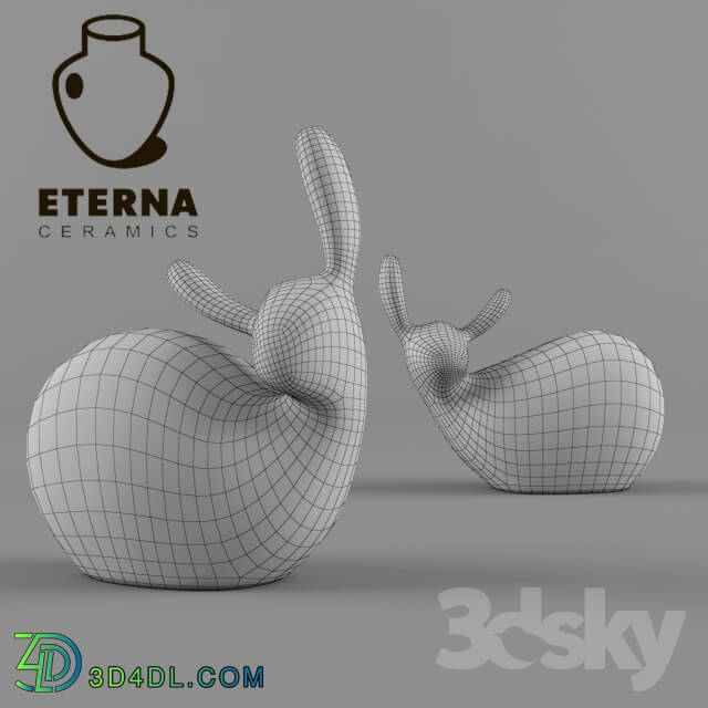 Sculpture - Statuette snail ETERNA CERAMICS