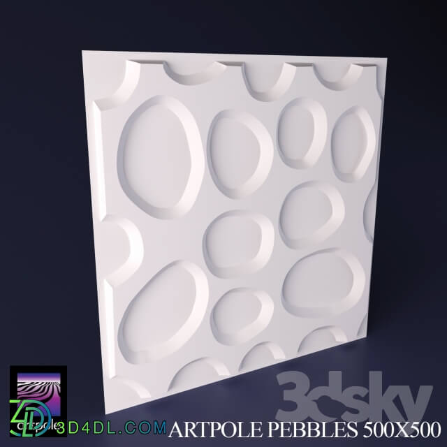 3D panel - Artpole Pebbles