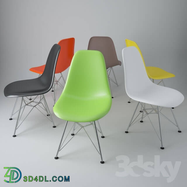 Chair - VITRA. Eames Plastic Side Chair DSR