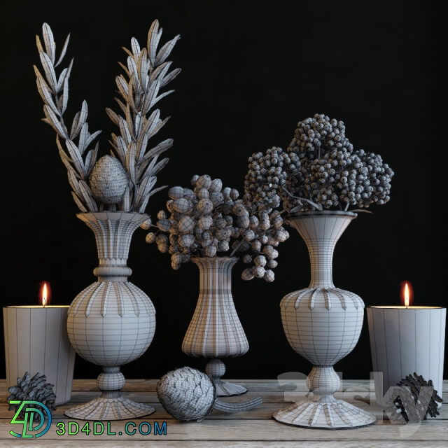 Decorative set - Set with green branches