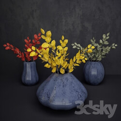 Plant - Vase with leaves 