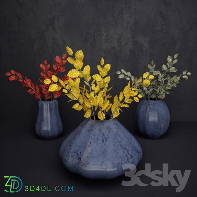 Plant - Vase with leaves