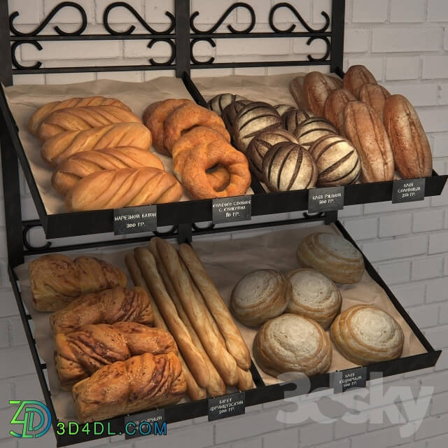 Food and drinks - Rack with bread