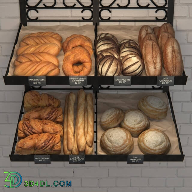 Food and drinks - Rack with bread