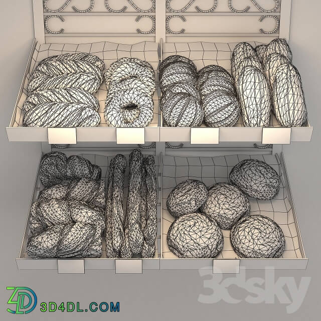 Food and drinks - Rack with bread