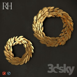 Other decorative objects - BRASS LAUREL WREATH 