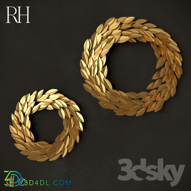 Other decorative objects - BRASS LAUREL WREATH