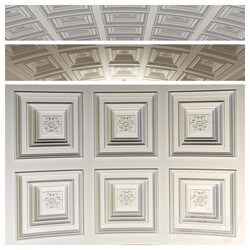 Decorative plaster - Arched ceiling coffered 