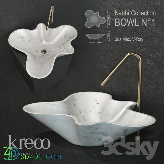 Wash basin - Marble sink Kreoo. Nabhi _ 1.