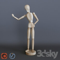 Other decorative objects - Gestalta_ figure wooden man 