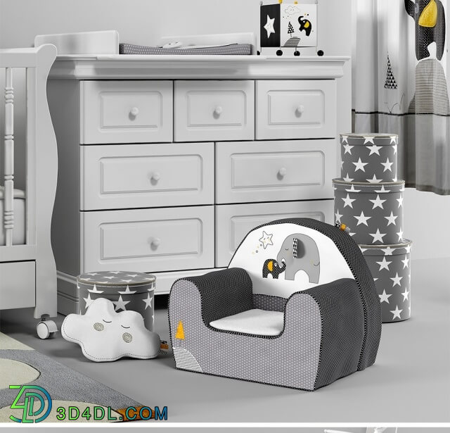 Full furniture set - Baby room - SAUTHON Babyfan - SAUTHON Elodie Blanc