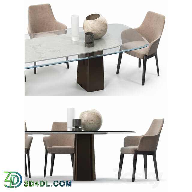 Table _ Chair - Molteni mayfair set