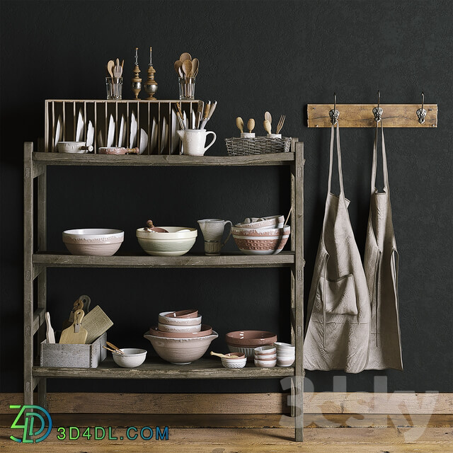 Other decorative objects - A rack of a pottery workshop.