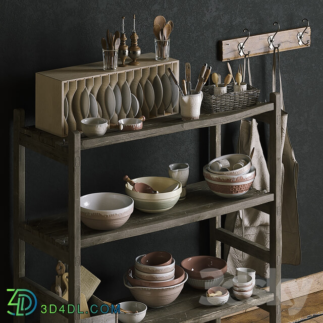 Other decorative objects - A rack of a pottery workshop.