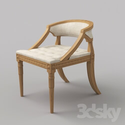 Chair - Swedish Demi Lune Upholstered Chair 