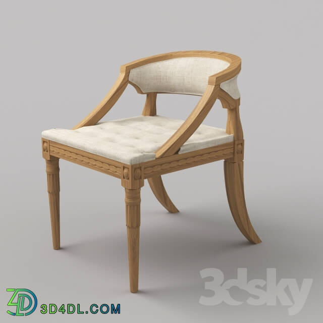 Chair - Swedish Demi Lune Upholstered Chair