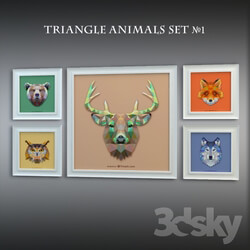 Frame - Triangle Animals Set _1 