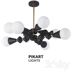 Ceiling light - Dome chandelier V6 horizontal black art. 5990 by Pikartlights 