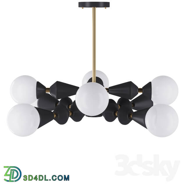 Ceiling light - Dome chandelier V6 horizontal black art. 5990 by Pikartlights