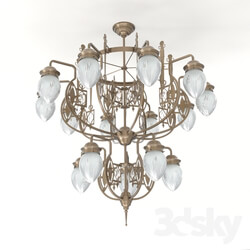 Ceiling light - Patinas Lighting_ Pannon 15 armed chandelier 