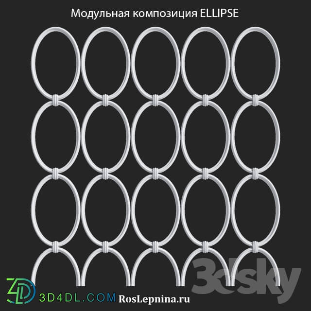 Decorative plaster - OM Modular Composition ELLIPSE from RosLepnina