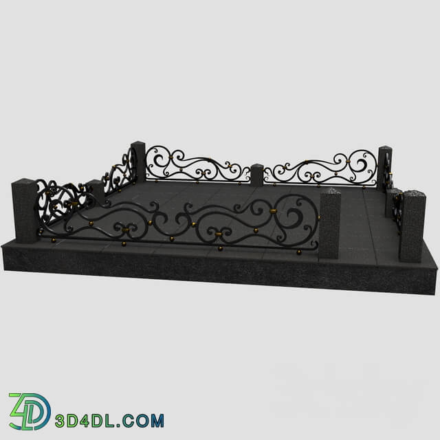 Other architectural elements - Wrought iron fence for the monument