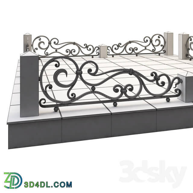 Other architectural elements - Wrought iron fence for the monument