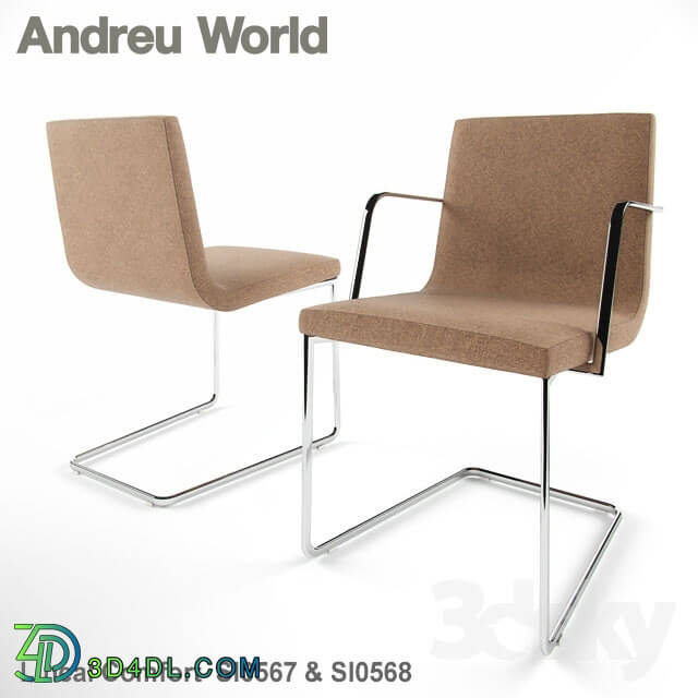 Chair - Andreu World Lineal Comfort SI0567 _amp_ SI0568