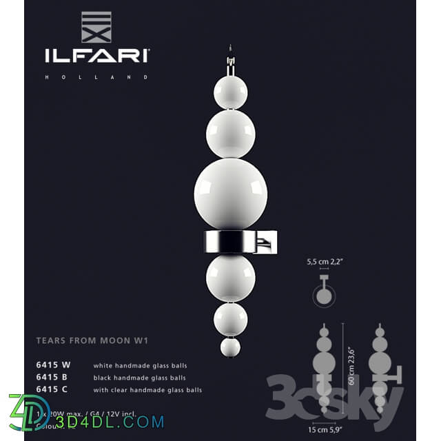 Wall light - ILFARI TEARS FROM MOON H12