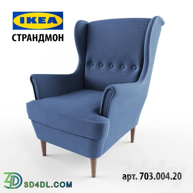 Arm chair - strandmon IKEA _chair with headrest_