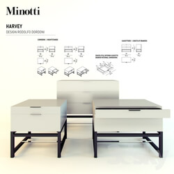 Sideboard _ Chest of drawer - Minotti Harvey bedroom set 1 