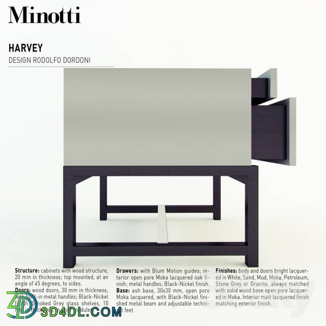 Sideboard _ Chest of drawer - Minotti Harvey bedroom set 1