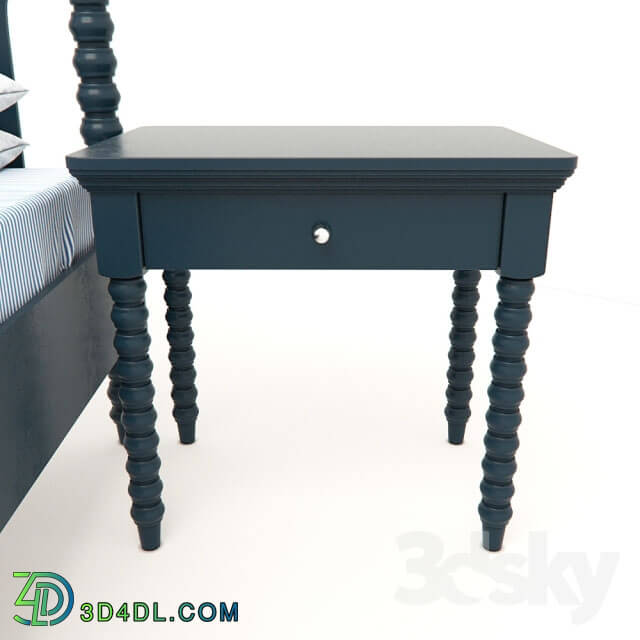 Bed - Gwendoline Spindle Bed and bed table