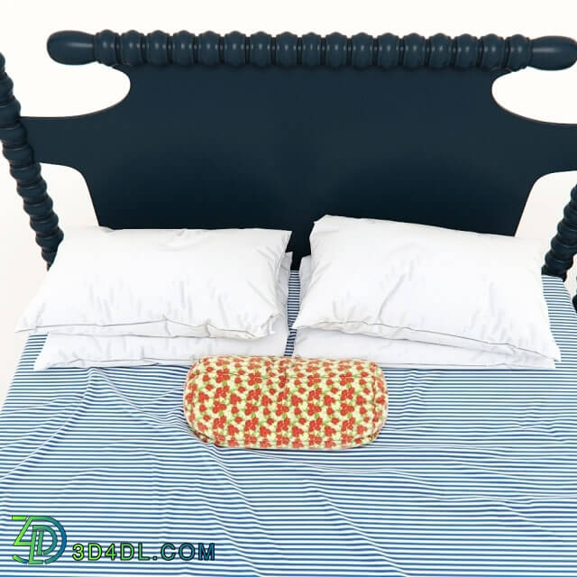 Bed - Gwendoline Spindle Bed and bed table