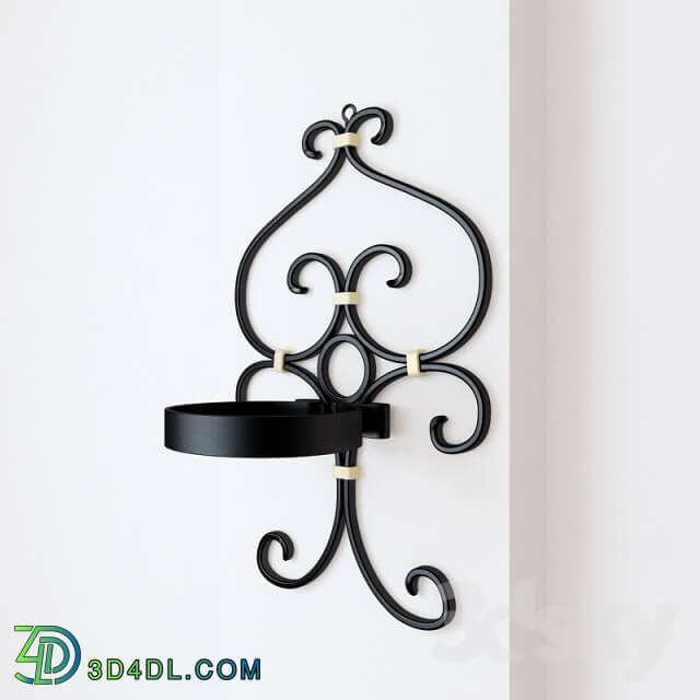 Other decorative objects - Forged shelf for flowers
