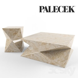Table - Palecek Triton Stone Side Table 