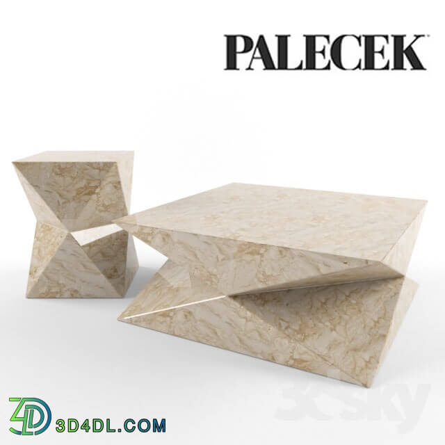 Table - Palecek Triton Stone Side Table