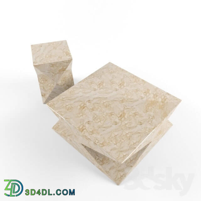 Table - Palecek Triton Stone Side Table