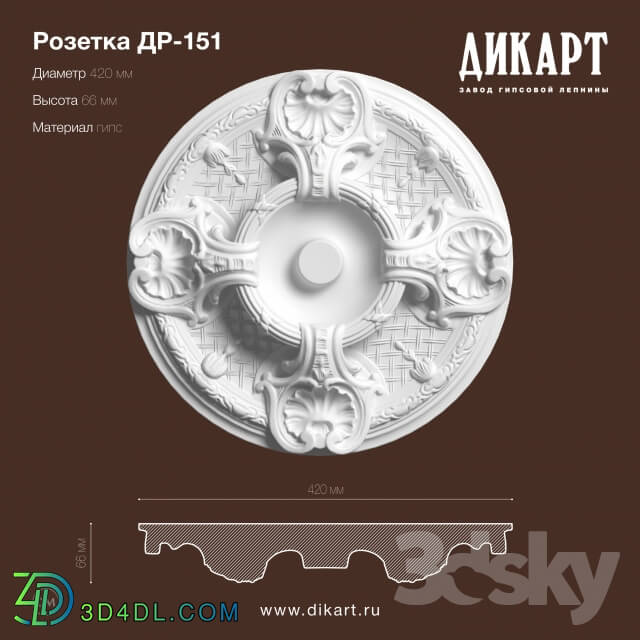 Decorative plaster - DR-151_D420mm