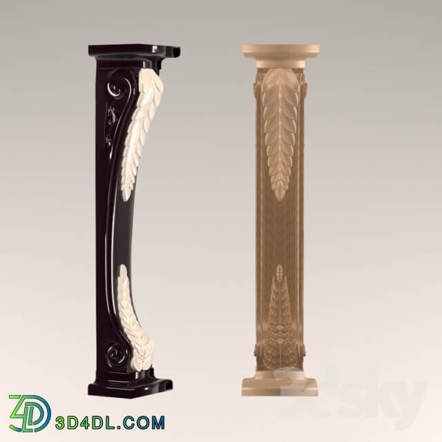 Decorative plaster - Cabriole_ capital_ decorative overlay