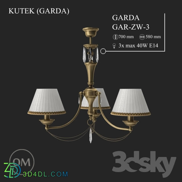Ceiling light - KUTEK _GARDA_ GAR-ZW-3