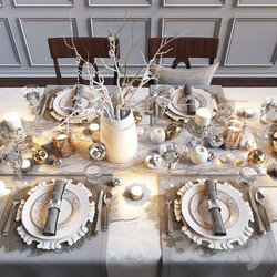 Tableware - Festive table setting with apples 