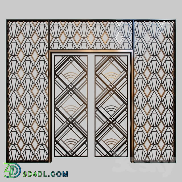 Doors - Wrought iron grille at the front door