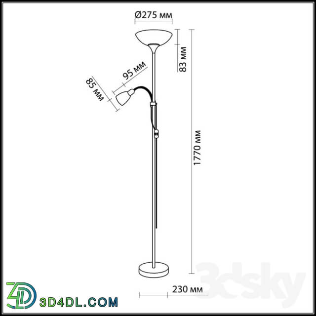 Floor lamp - Floor lamp ODEON LIGHT 2711 _ F_ 2712 _ F_ 2713 _ F TREND