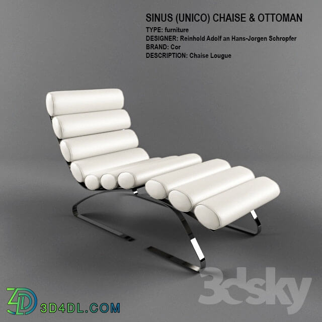 Other soft seating - Cor SINUS _UNICO_ CHAISE _amp_ OTTOMAN