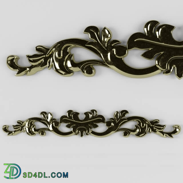 Decorative plaster - The classic pattern. Bronze casting.