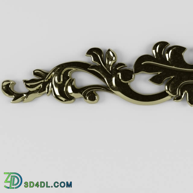 Decorative plaster - The classic pattern. Bronze casting.